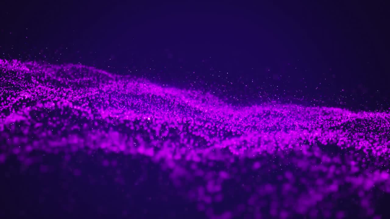 animación de partículas púrpuras brillantes