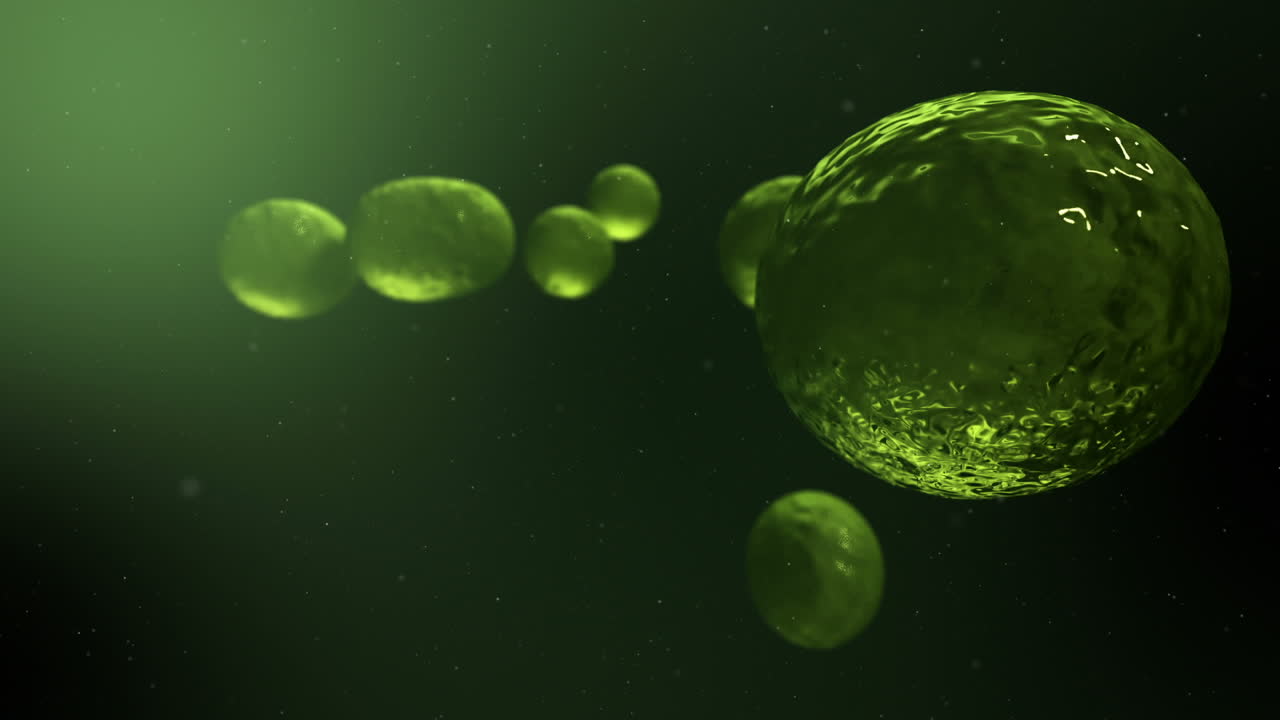 Video of green light balls