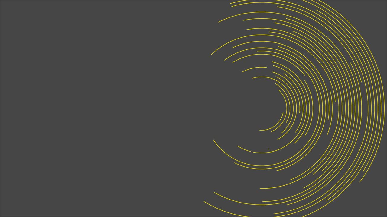 líneas circulares abstractas de color naranja animación de video futurista
