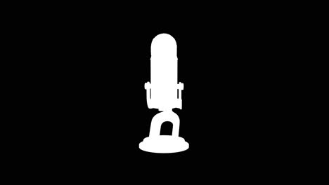 yeti blue podcast mic on green screen background with alpha matte