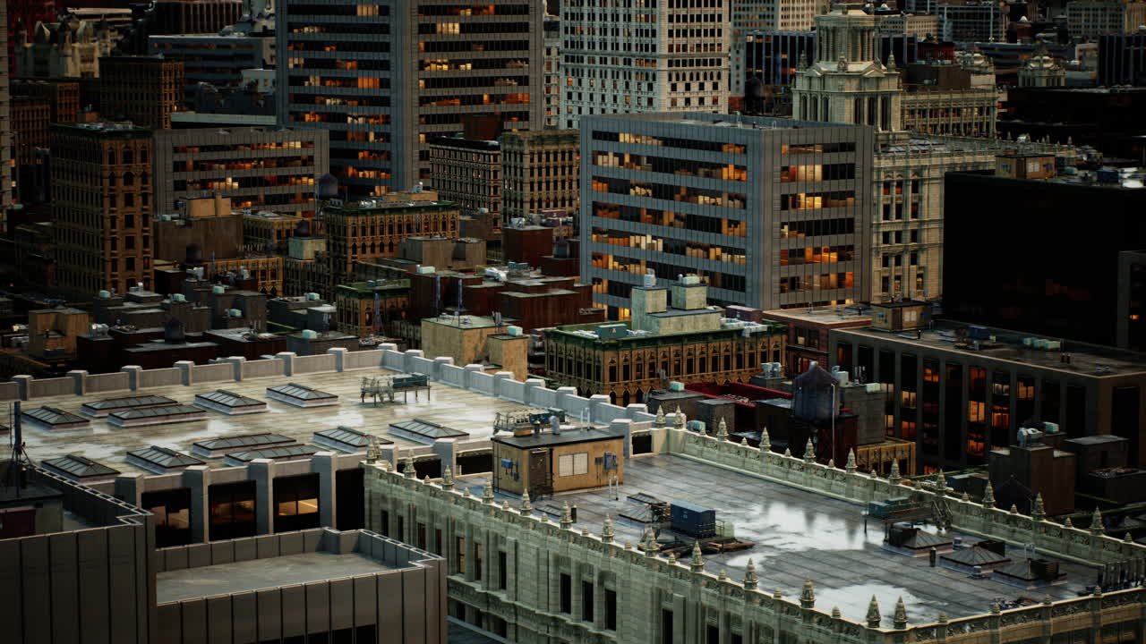 뉴욕 시를 내려다보고 있습니다.