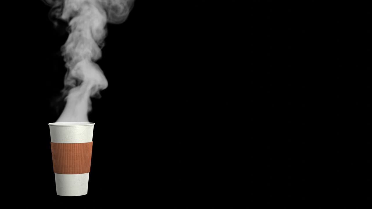 реклама чашки горячего напитка с альфа-каналом