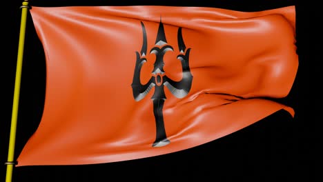 trishul - flag - wind - orange .