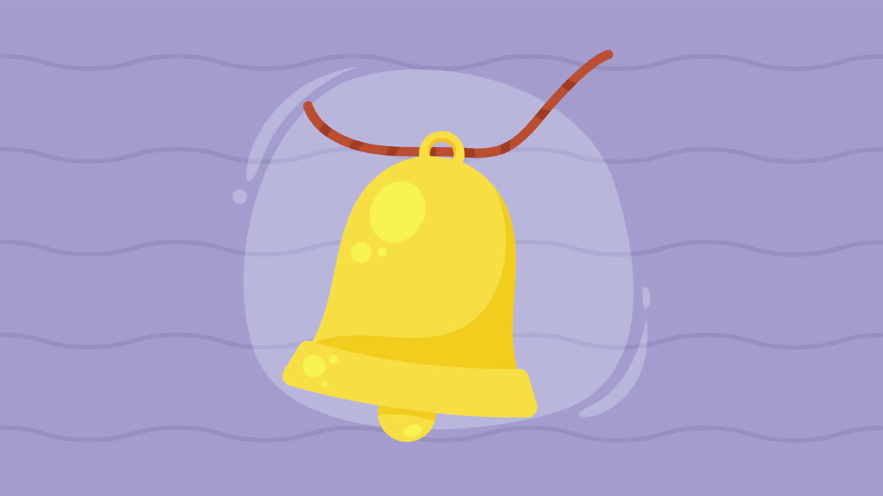 황금 공을 매달린 소리 애니메이션