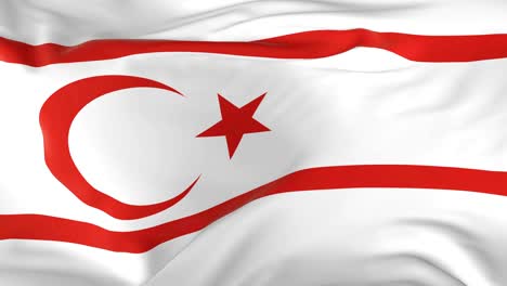 waving  looped flag as  background turkish republic of northern cyprus