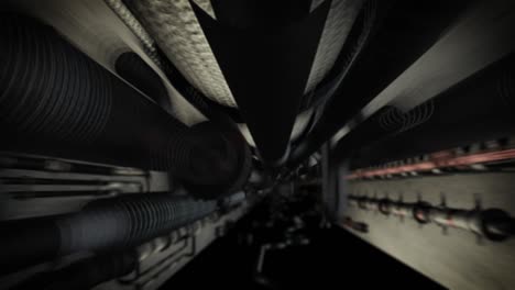 dark tunnel with rusty pipelines 10