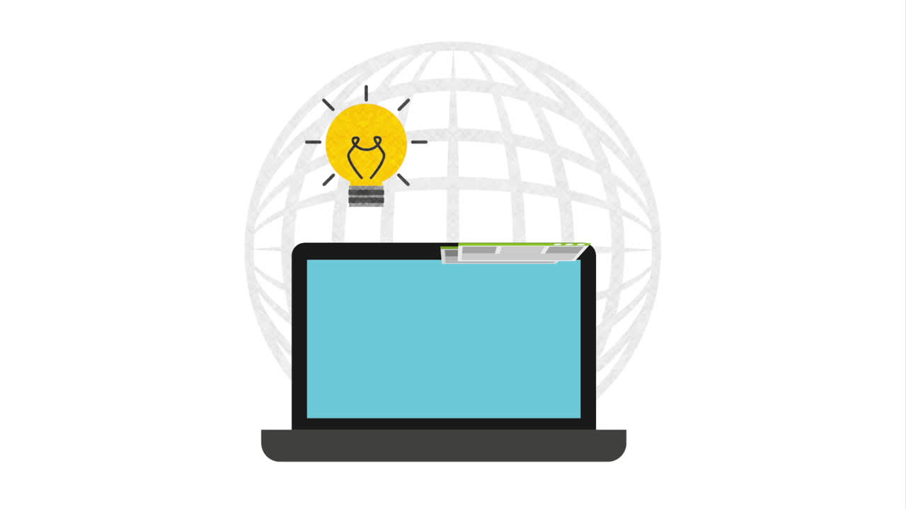 lenguaje de programación con animación de portátil