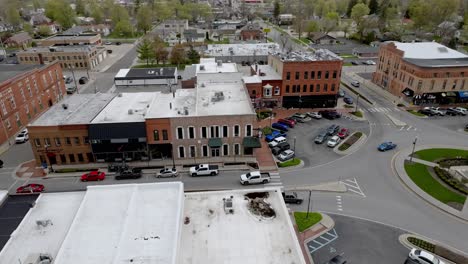 angola, indiana with drone video moving left to right