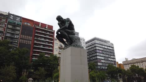 argentine congressional plaza urban park sculpture the thinker by auguste rodin