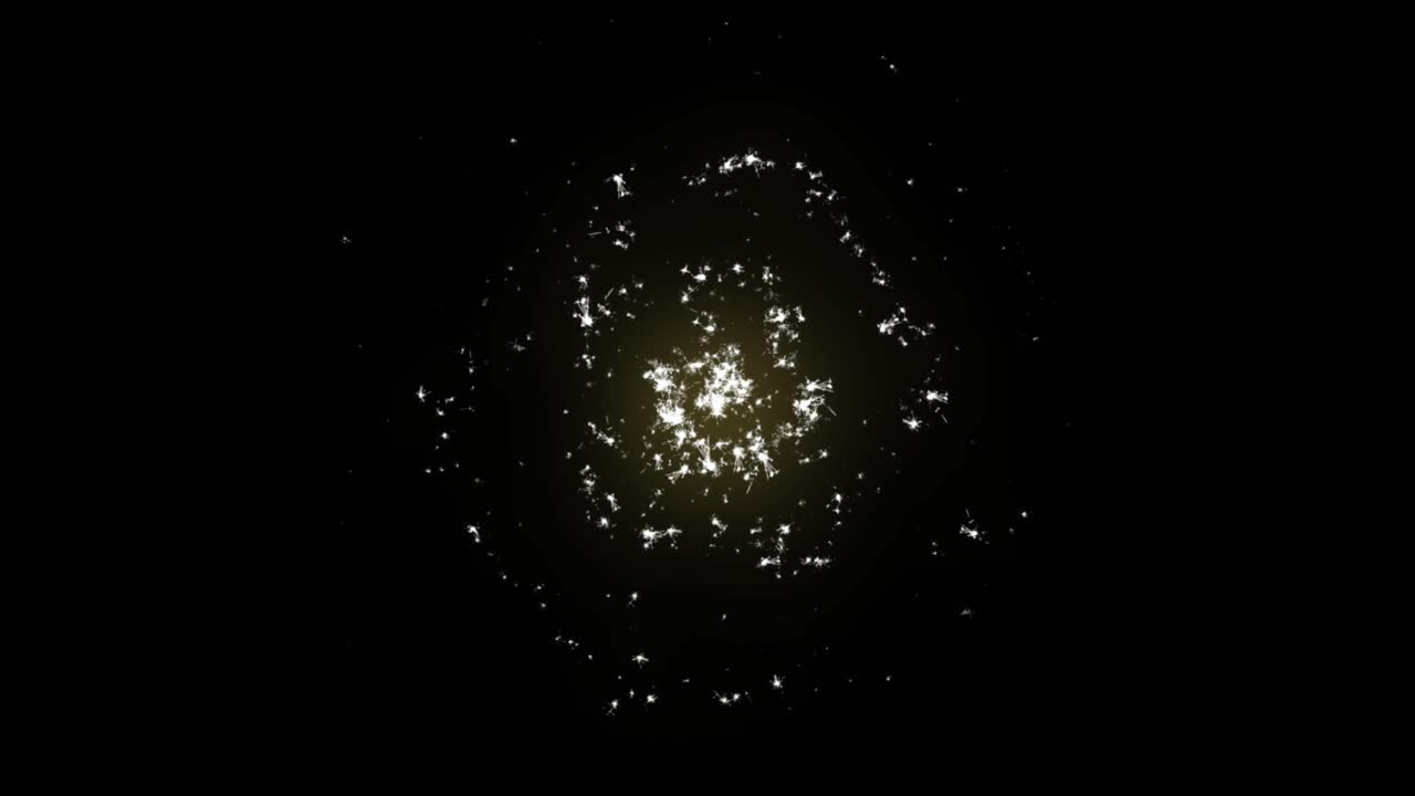 별 입자들은 검은 화면에 반이고 반이며, 매혹적인 시각적 효과를 만니다. 천상의 마법의 손짓으로 모션 그래픽 프로젝트를 향상시키는 데 완벽합니다.