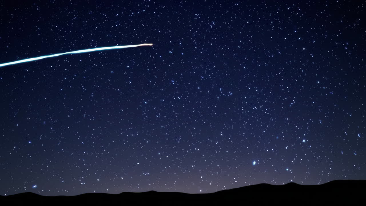 Meteor Shower Over Mountains