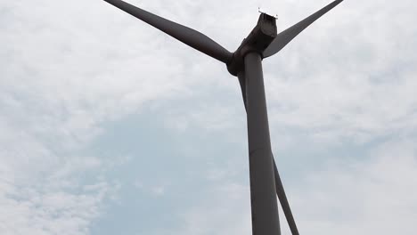 Windmill-from-a-wind-farm-in-India,-natural-renewable-energy,-clean-and-green-energy-to-power-homes