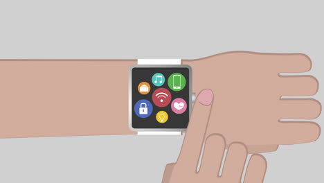 Smartwatch-concept-with-icons