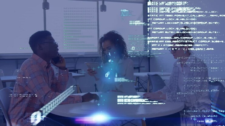 Data processing against people working in an office