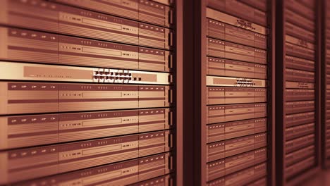 cerrar los racks de servidores en un centro de datos moderno. bucle sin fisuras.