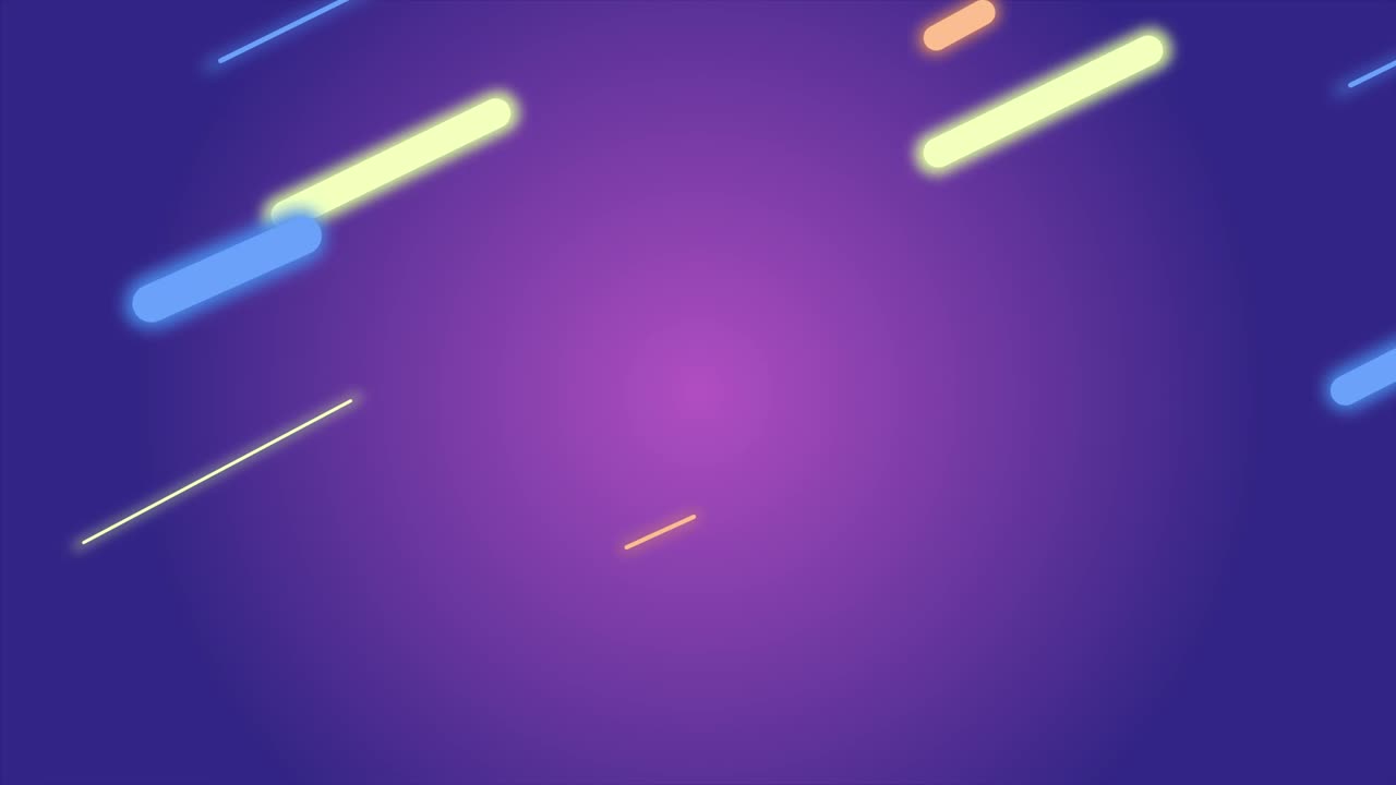 Diagonaalisesti liikkuvat värikkäät neonviivat saumaton silmukka. Abstrakti liukuva design. 4K