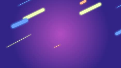 moving diagonally neon colorful lines seamless loop. abstract sliding design. 4k