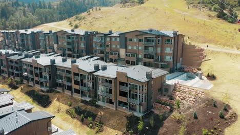 Holiday-Accommodations-With-Cable-Car-On-Hillside-Of-Mountain