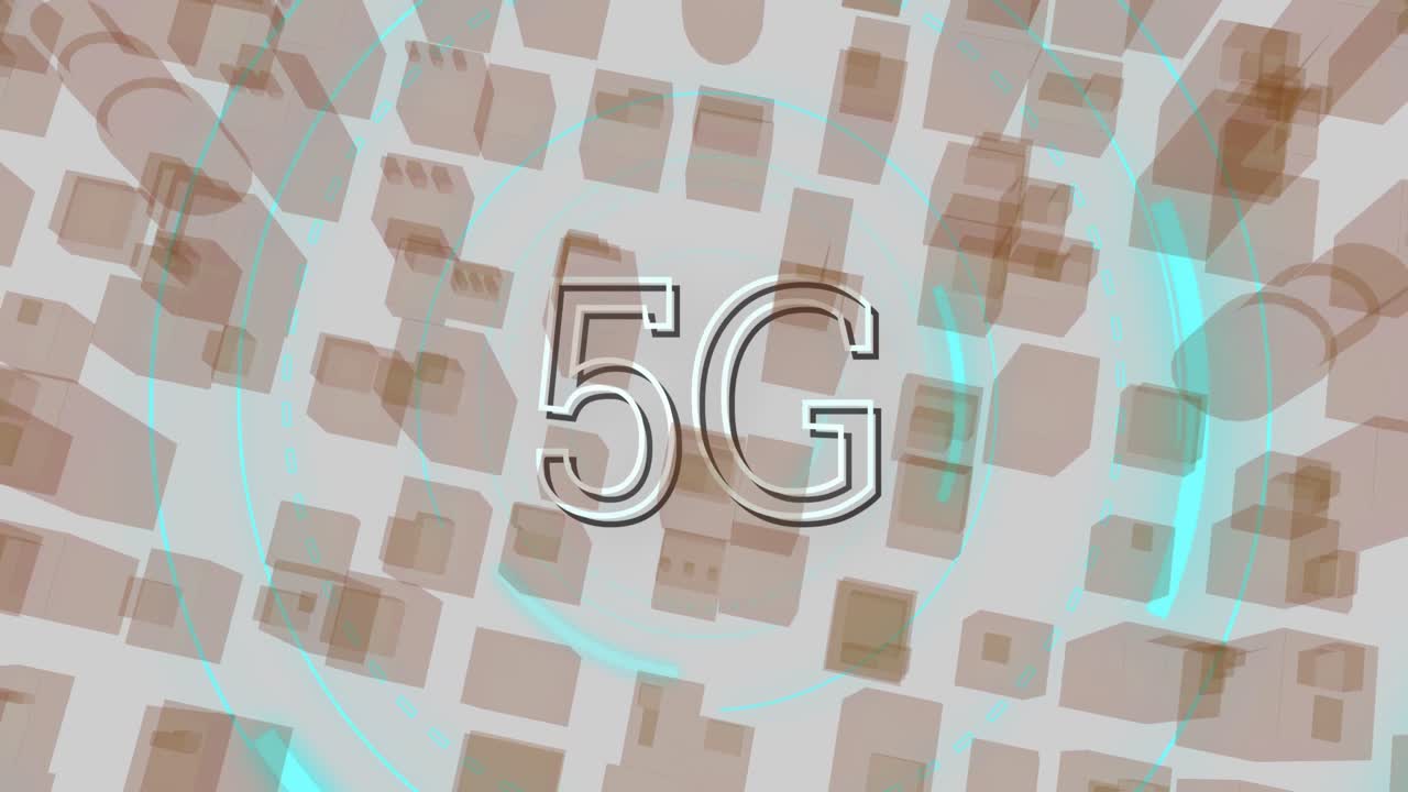 5g 4k와 함께 도시 풍경의 3d 건축 그림