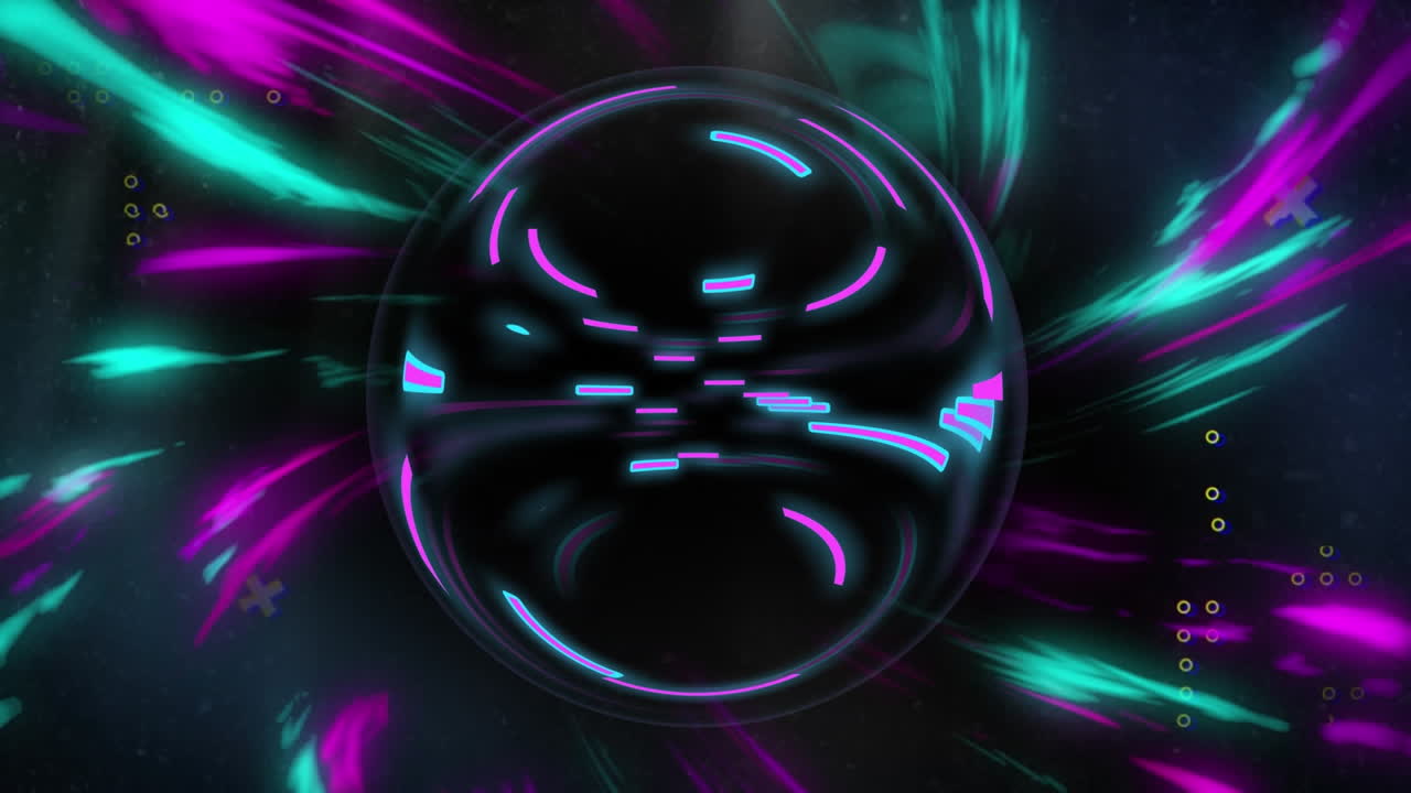 빠른 움직임으로 움직이는 데이터 전송의 반 ⁇ 이는 빛의 흔적의 애니메이션