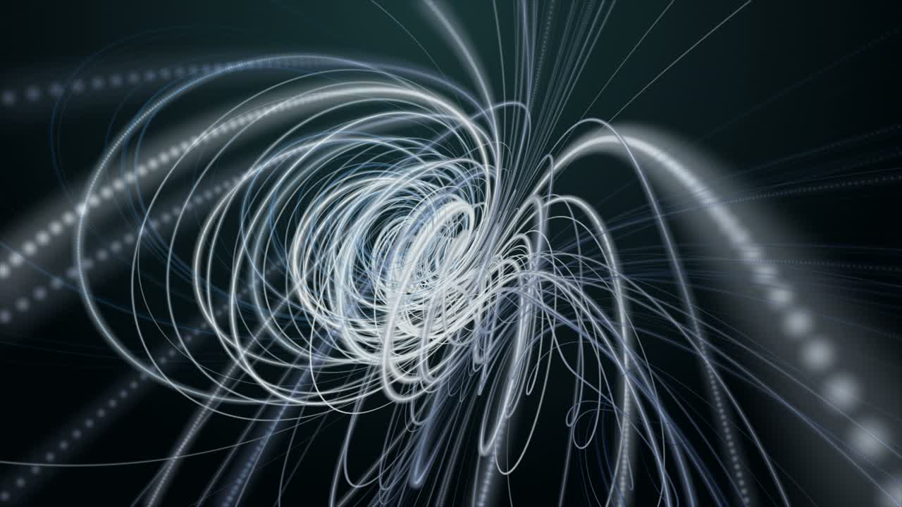 천천히 움직이는 입자 줄무 파동 물체, 4096x2304 루프