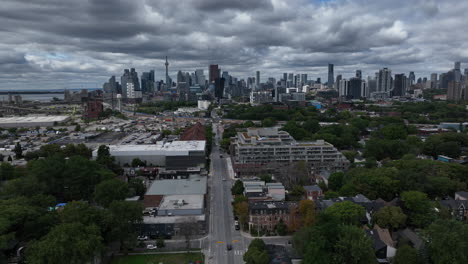 Leslieville-aerial-in-Toronto-Canada