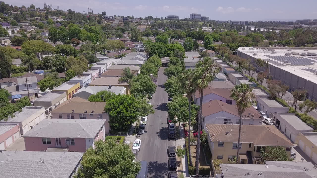 Veduta aerea di un sobborgo di Los Angeles