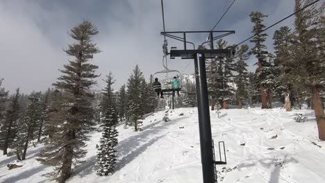 time lapse ski lift in the mountains