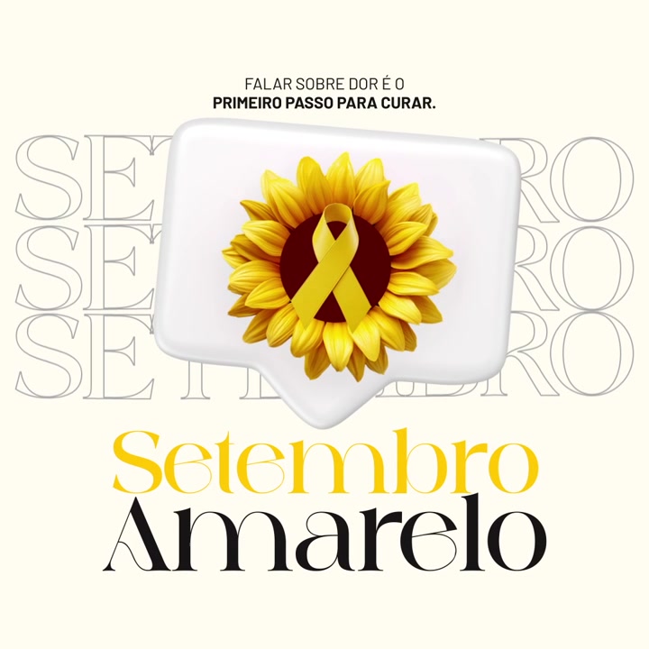 Gráfico da Campanha Setembro Amarelo de Conscientização sobre Prevenção ao Suicídio