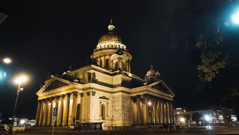 saint petersburg cathedral at night