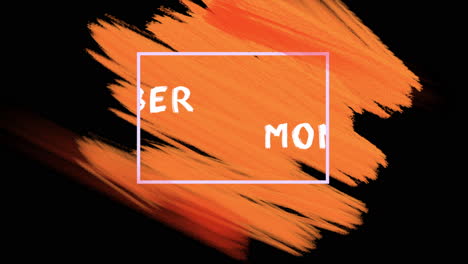 Cyber-Montag-Mit-Orangefarbenem-Kunstpinsel-Auf-Schwarzem-Verlauf