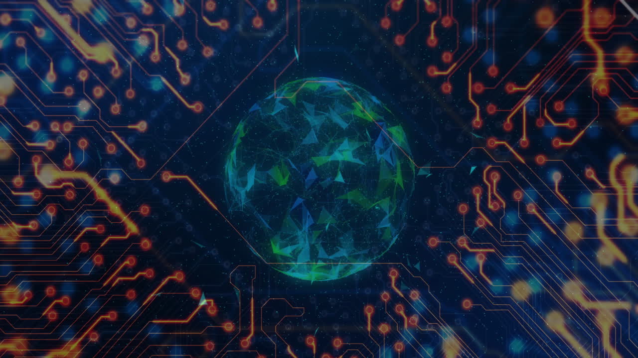 Animation of network of connections over globe