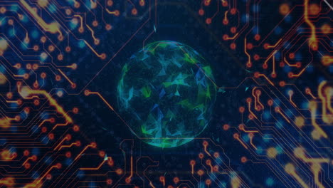 animation of network of connections over globe