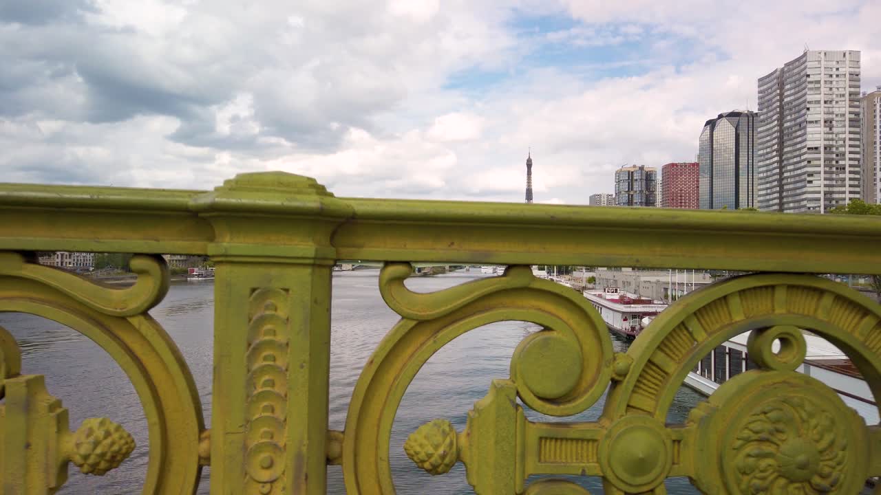 Eiffel Tower View from a Bridge in Paris