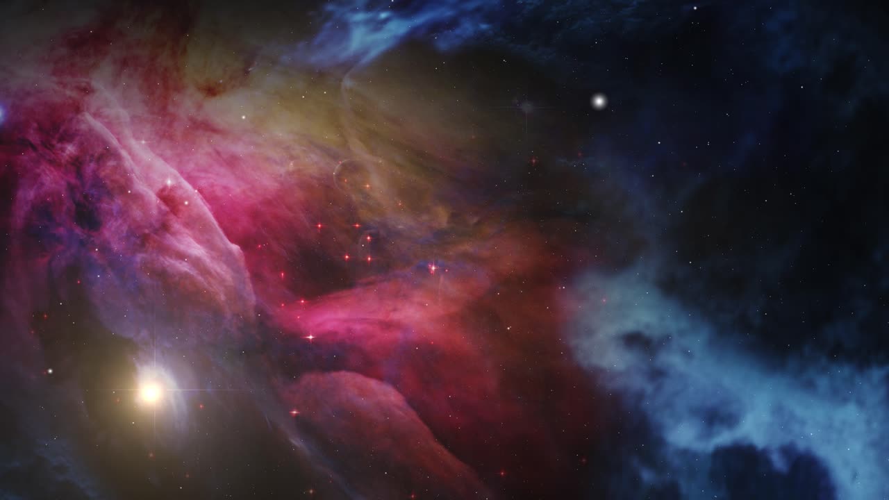 4k background of nebula and stars in the space