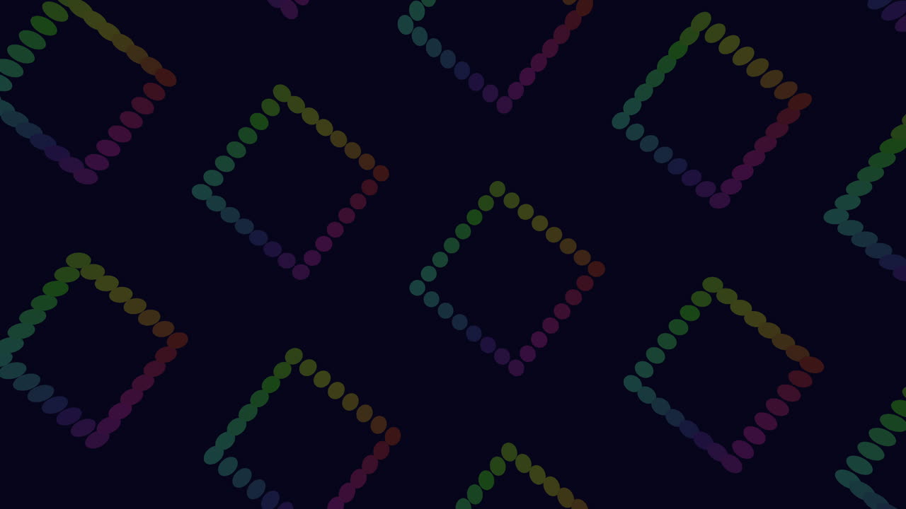 patrón de cubos de neón con puntos de neón en el gradiente oscuro