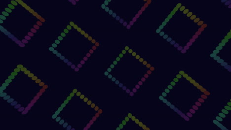 neon cubes pattern with neon dots on dark gradient