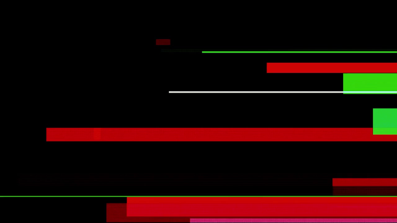 Efecto glitch digital abstracto con barras de colores en movimiento
