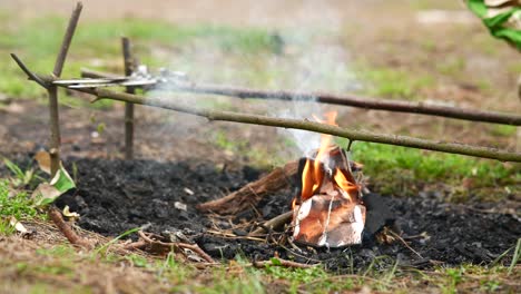 fuego de campamento al aire libre