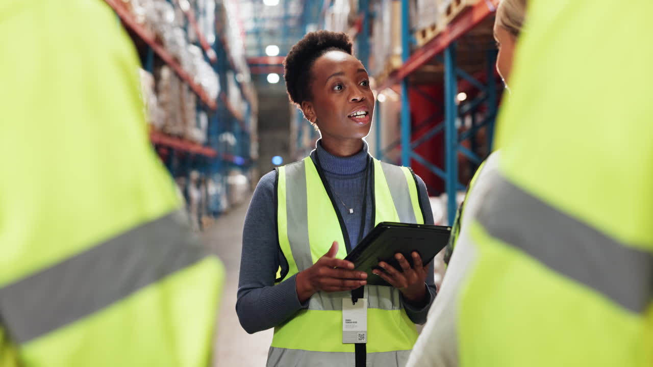 reunión de trabajadores del almacén