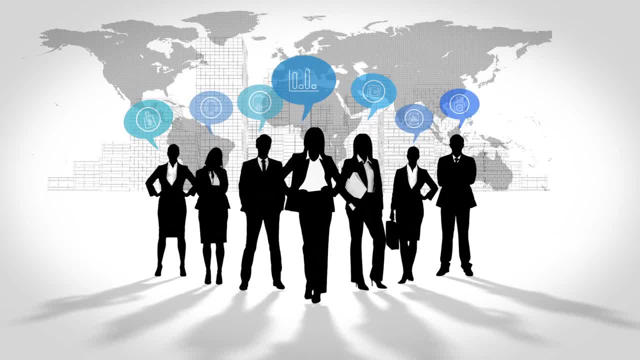 사업가들의 검은 실루