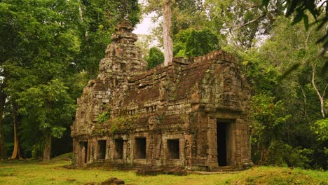 ancient preah khan ruins of the house of fire in the angkor wat complex, siem reap, cambodia