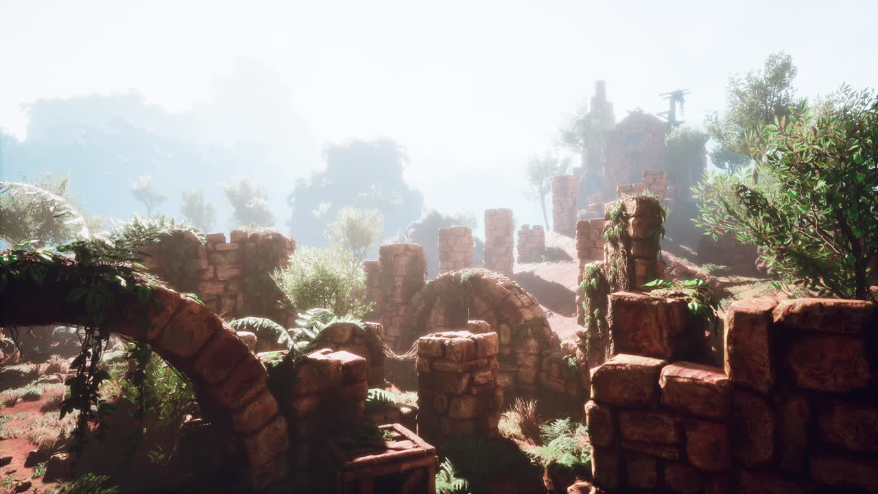 ⁇ 은 바위 돌 근처 의 폐허