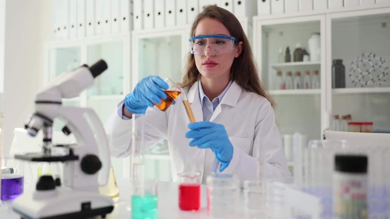 Scientist conducting research in laboratory