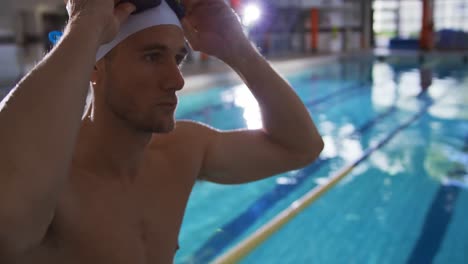 swimmer training in a swimming pool