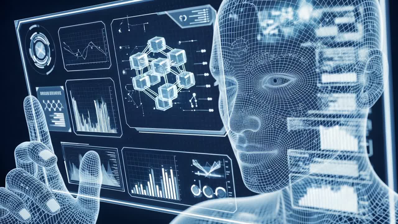 Exploring the Future: A Digital Human Interface Analyzing Complex Data Visualizations and Graphs in a Futuristic Virtual Environment