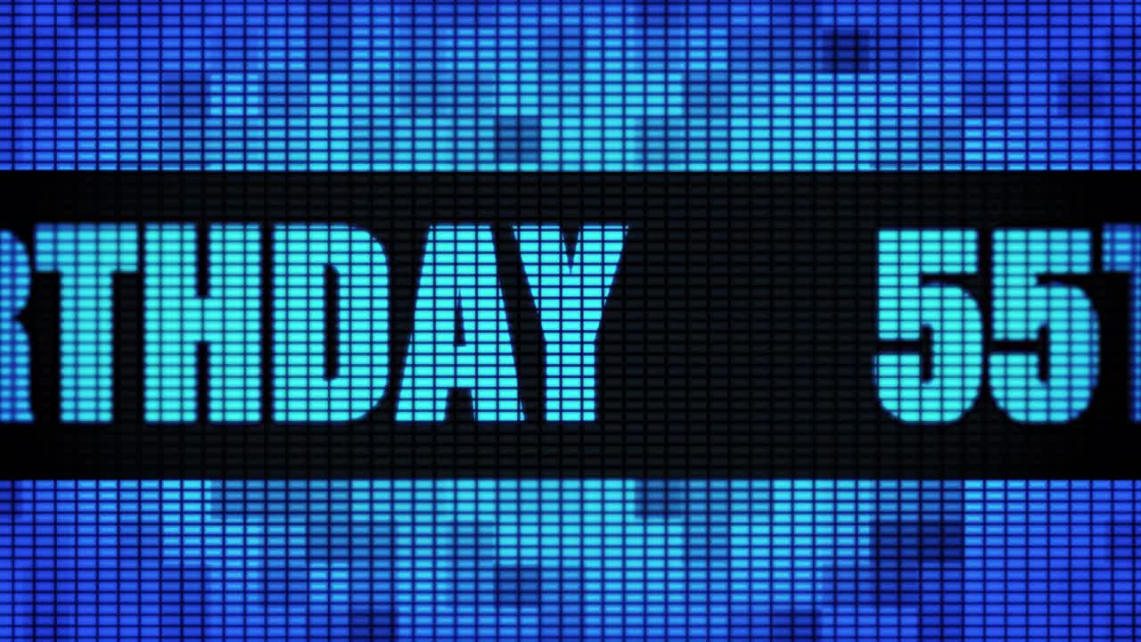 Happy Birthday Display on an LCD Screen