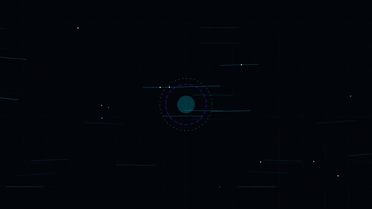 Abstract Digital Motion Graphic with Central Pulsing Circle