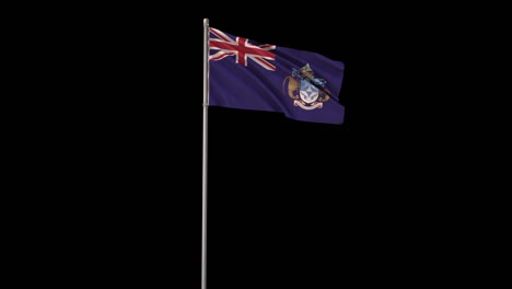 tristan da cunha flag with alpha channel, 4k video is transparent