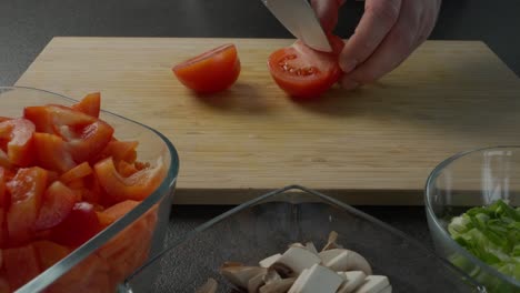 cooking vegetables in home kitchen